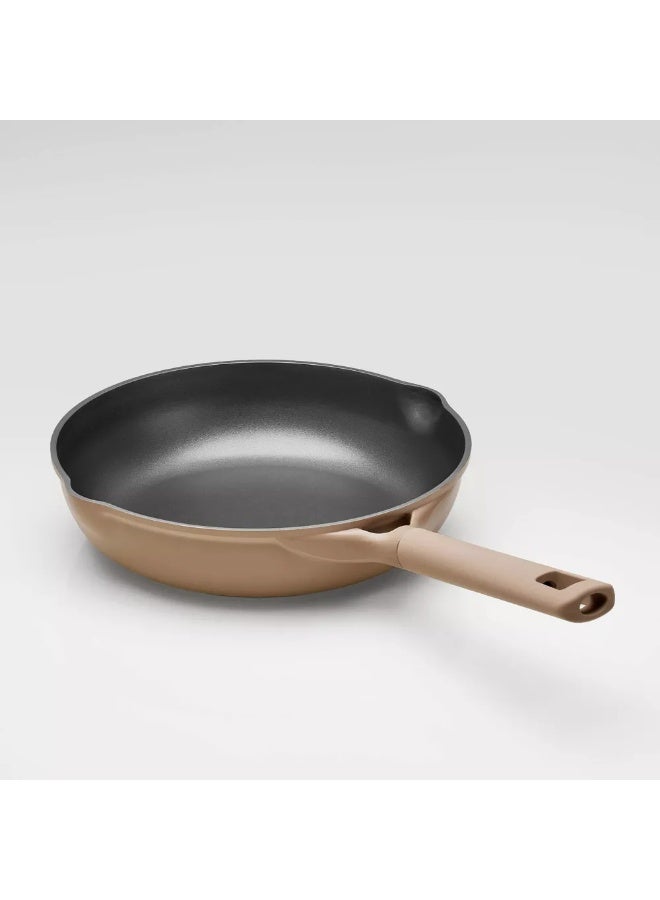 Carote 10-Inch Nonstick Fry Pan with Pour Spout, PFAS & PFOA Free Healthy Cooking, Titanium-Reinforced Frying Pan with Heat-Resistant Handle, All-Stovetop Compatible Skillet, Dishwasher Safe (Taupe) - Image 3